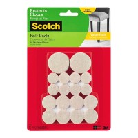 Scotch Felt Pads SP842-NA-S Assorted Beige, Pack of 36